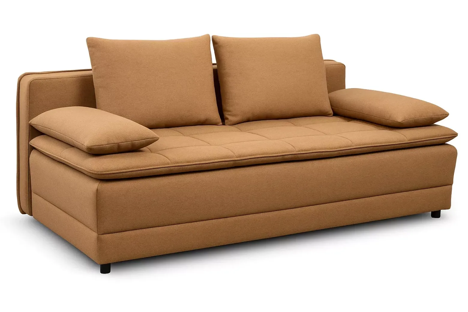 Sofa Mikkeli z funkcją spania cappucino Neve schowek