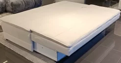 Sofa Mikkeli z funkcją spania cappucino Neve schowek