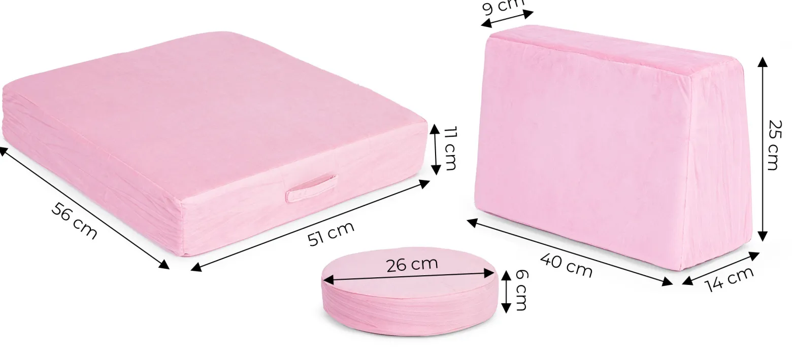 Sofa modułowa duża składana dla dzieci DIY 8 miękkich poduch