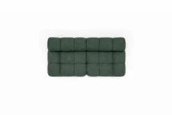 Sofa modułowa dwuosobowa, bukla Abriamo, Ciemnozielony, Selia