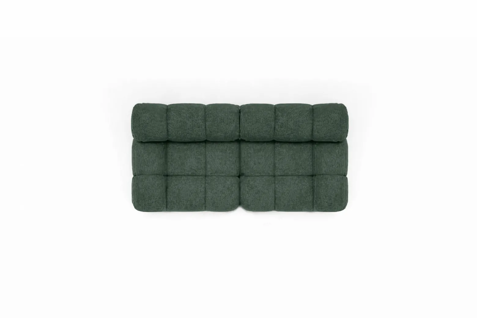 Sofa modułowa dwuosobowa, bukla Abriamo, Ciemnozielony, Selia