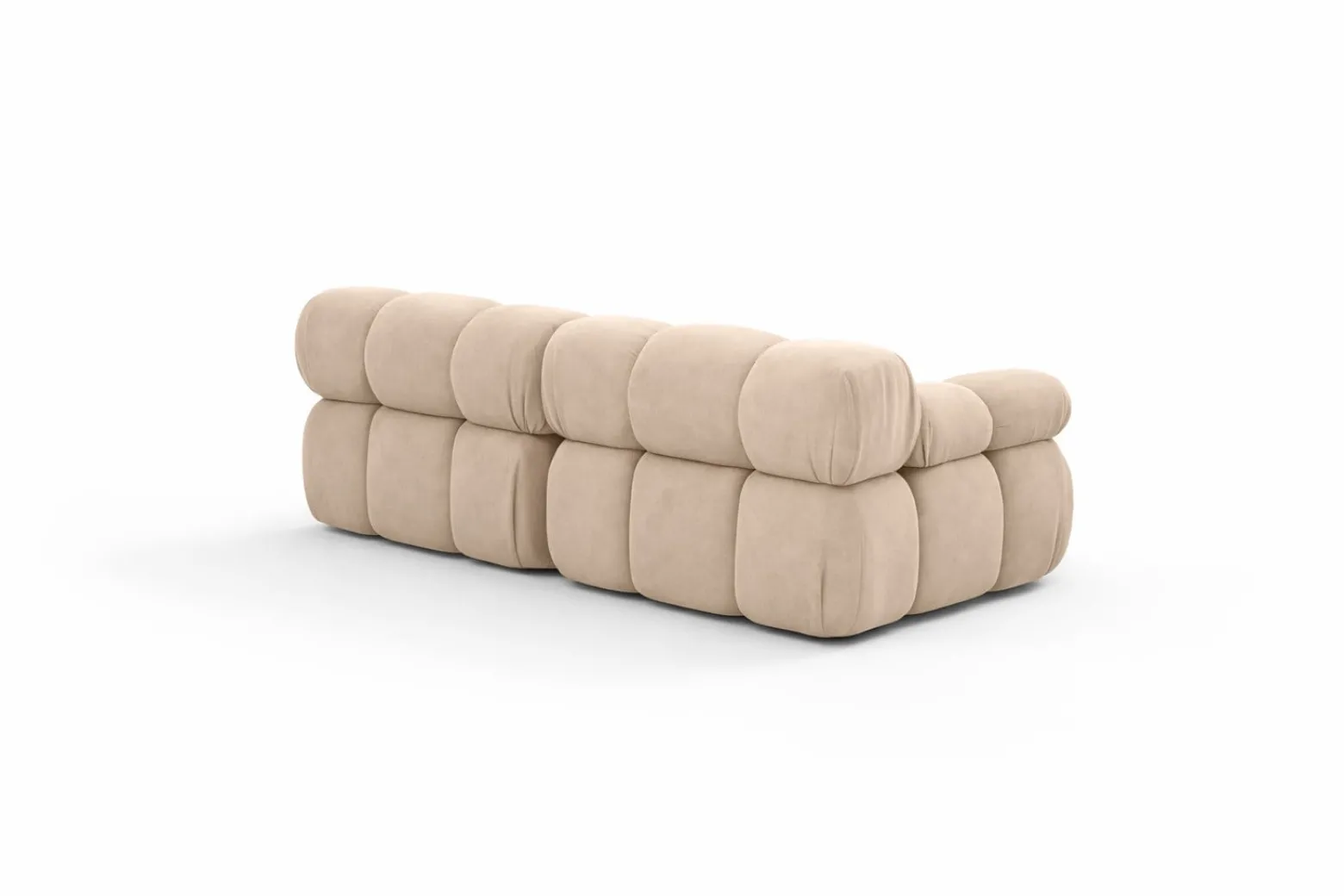 Sofa modułowa dwuosobowa, welur Salvador, Beżowy, Selia