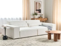 Sofa modułowa HELLNAR Boucle Złamana biel dla 2 osób