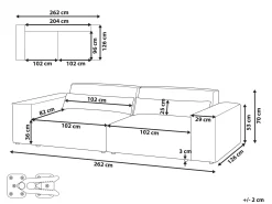 Sofa modułowa HELLNAR Boucle Złamana biel dla 2 osób
