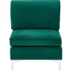Sofa modułowa kształt U welurowa zielona