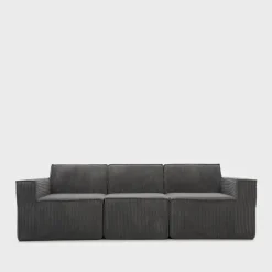 Sofa modułowa LYKKE 3-osobowa piankowa sztruksowa 263x88x73 cm HOMLA