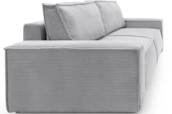 Sofa Molde sztruks granatowy Poso z funkcją spania schowek