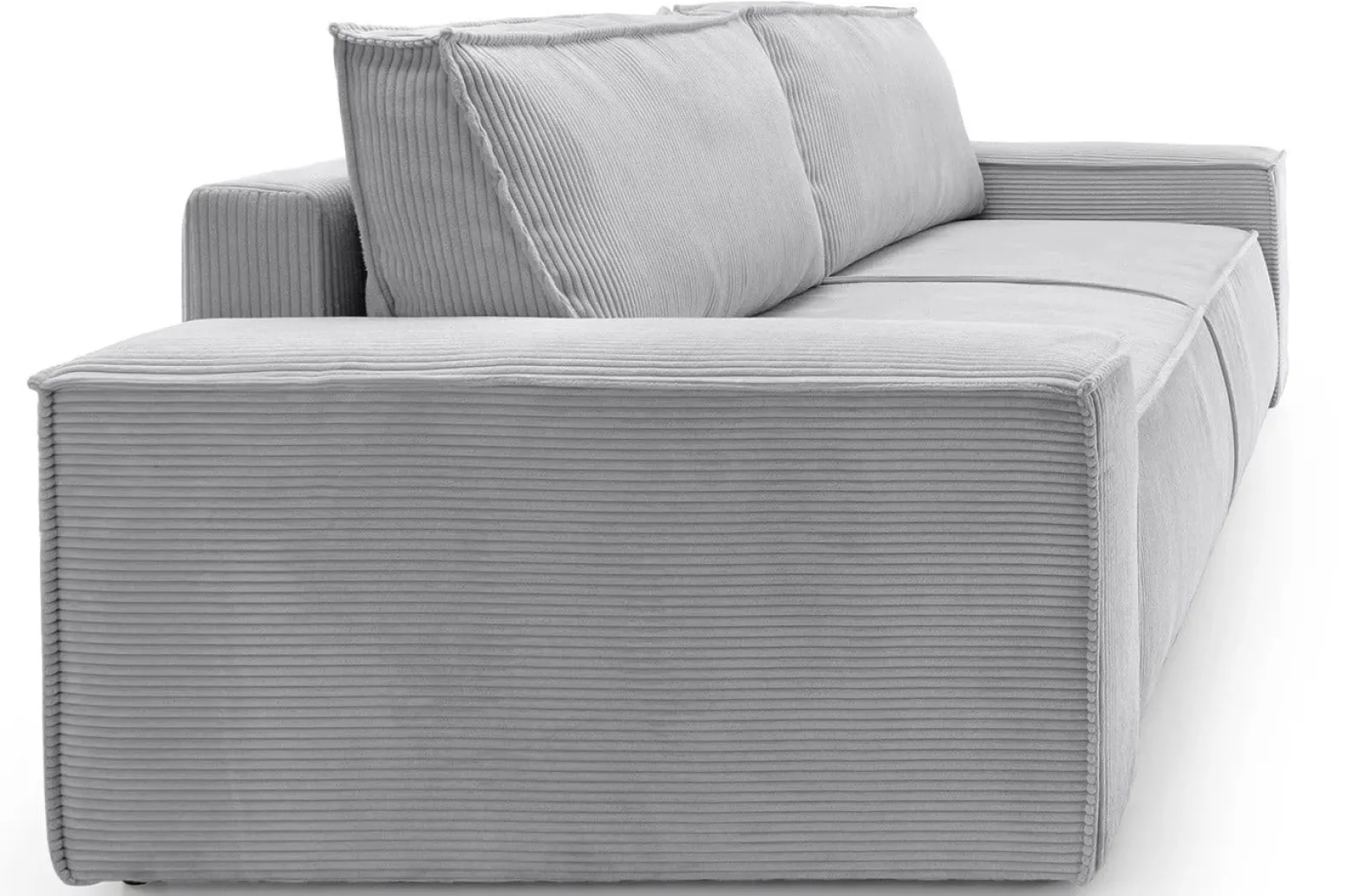 Sofa Molde sztruks granatowy Poso z funkcją spania schowek