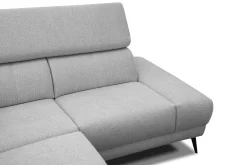 Sofa narożna 4 osobowa MATERA szara, 1 funkcja relaks