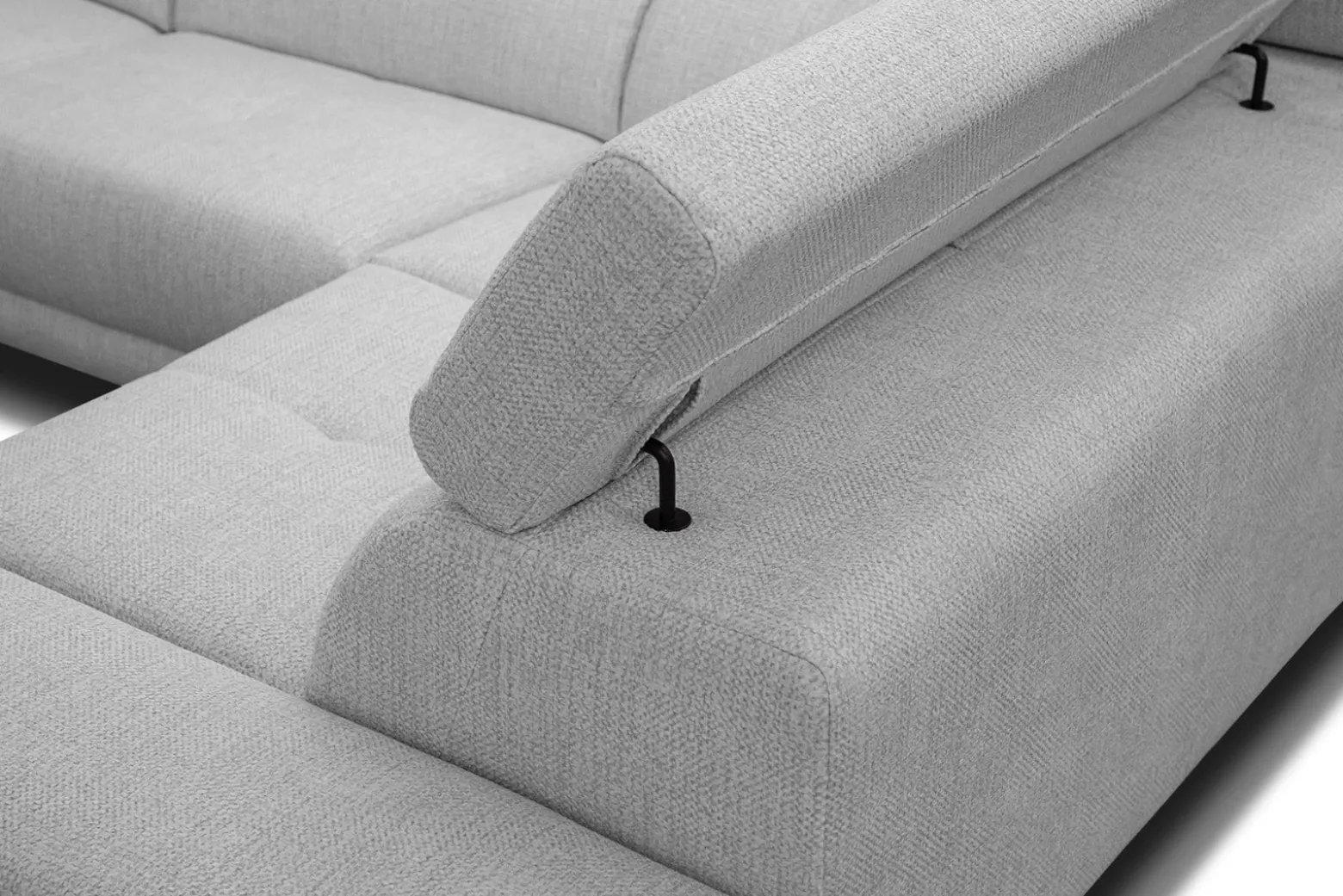 Sofa narożna 4 osobowa MATERA szara, 1 funkcja relaks