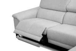 Sofa narożna 4 osobowa MATERA szara, 1 funkcja relaks