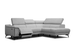 Sofa narożna 4 osobowa MATERA szara, 1 funkcja relaks