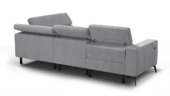 Sofa narożna 5 osobowa prawa MORELLO, jasnoszara, 1 x Relax Zero Gravity