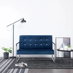 Sofa Niebieski Tkanina vidaXL
