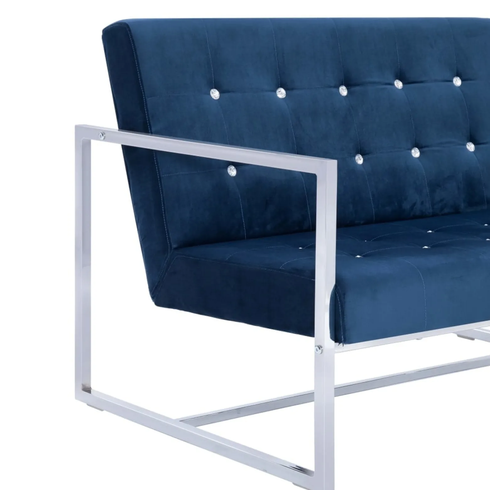 Sofa Niebieski Tkanina vidaXL