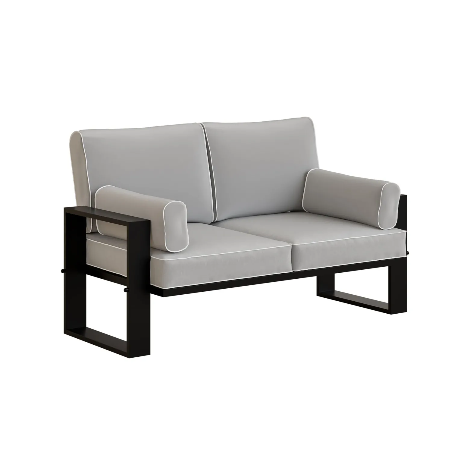 Sofa ogrodowa dwuosobowa wypoczynkowa GARTEN Jasnoszara