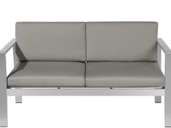 Sofa ogrodowa kanapa 2-osobowa ciemnoszara