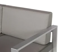 Sofa ogrodowa kanapa 2-osobowa ciemnoszara