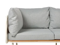 Sofa ogrodowa z plecionką ze sznurka szara