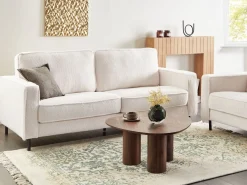 Sofa 3-osobowa biała boucle