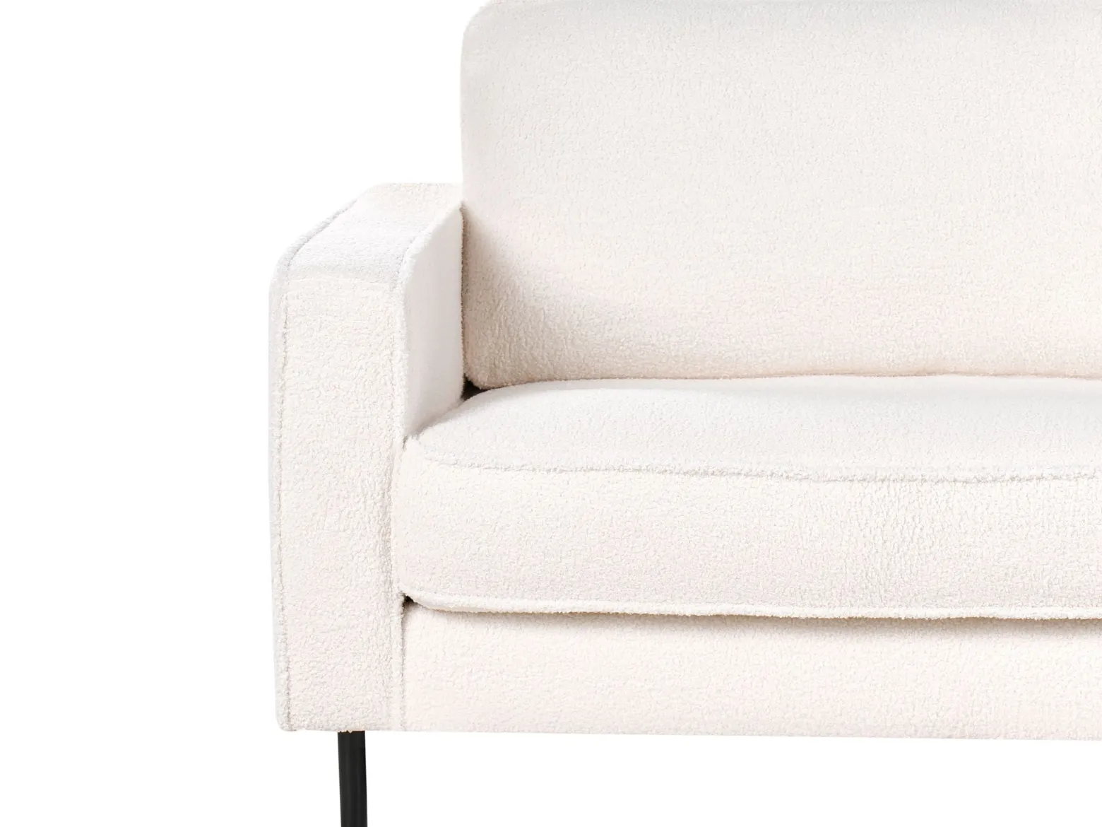Sofa 3-osobowa biała boucle