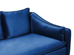 Sofa 4-osobowa welurowa niebieska