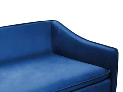 Sofa 4-osobowa welurowa niebieska