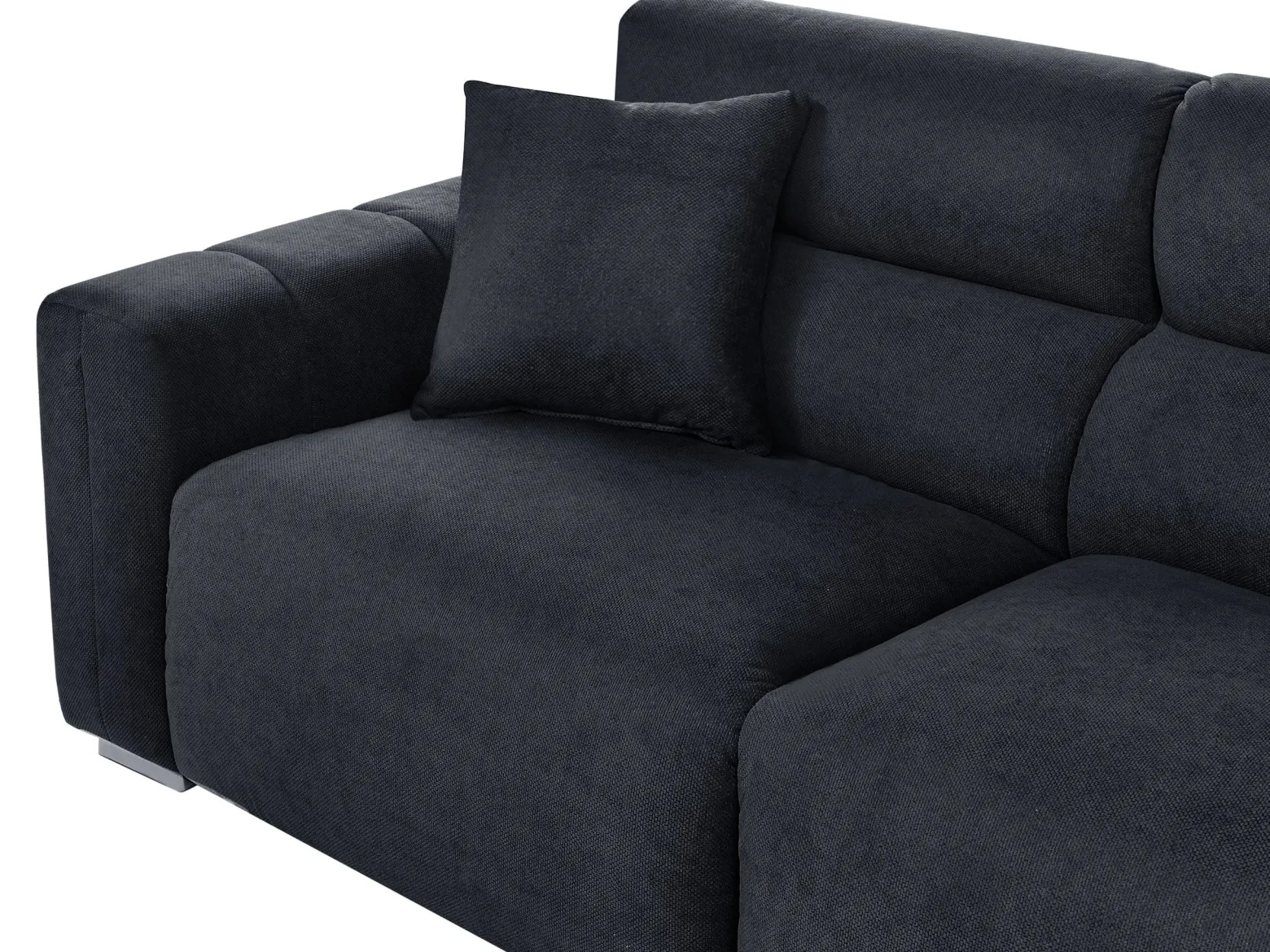 Sofa 3 osobowa z poduszkami czarna