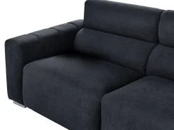 Sofa 3 osobowa z poduszkami czarna
