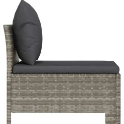 Sofa środkowa Szary Technorattan middle vidaXL