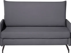 Sofa rozkładana funkcja spania łóżko szara