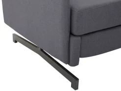 Sofa rozkładana funkcja spania łóżko szara