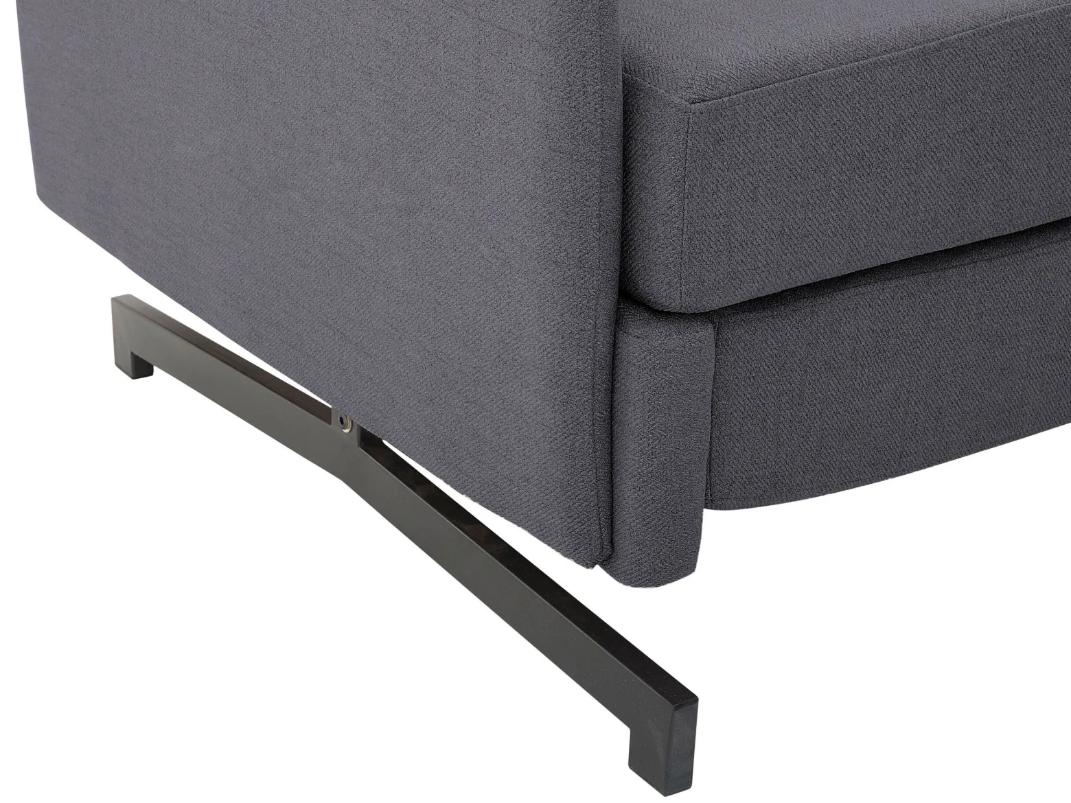 Sofa rozkładana funkcja spania łóżko szara