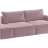 Sofa Rozkładana Lewostronna Trzyosobowa VINCI 2 Czarna z Funkcją Spania