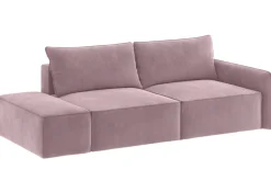 Sofa Rozkładana Lewostronna Trzyosobowa VINCI 2 Czarna z Funkcją Spania