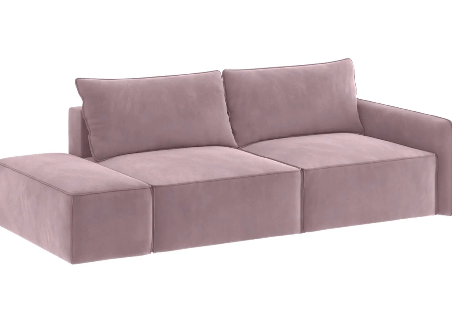 Sofa Rozkładana Lewostronna Trzyosobowa VINCI 2 Czarna z Funkcją Spania