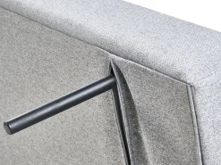 Sofa rozkładana tapicerowana szara