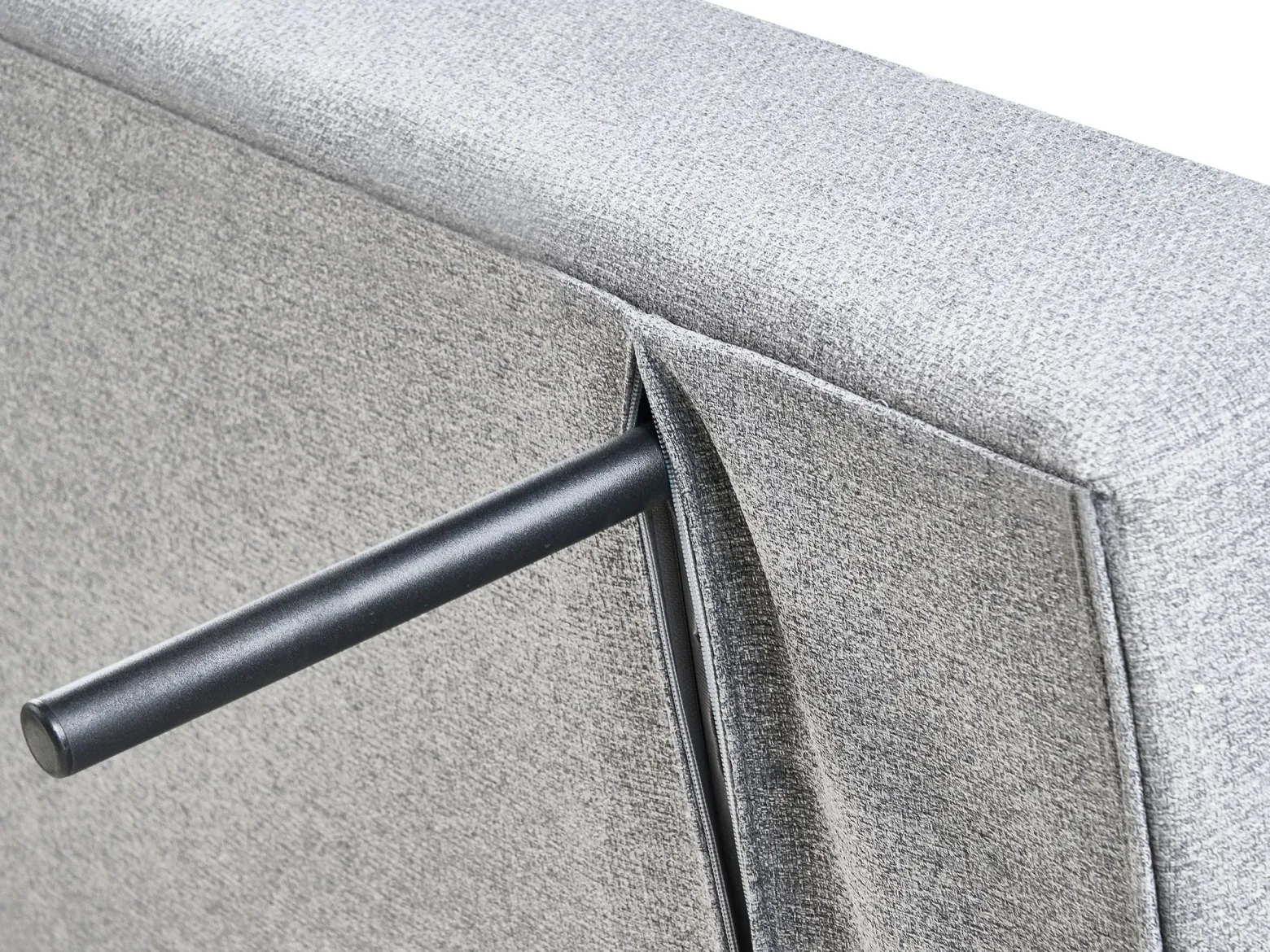 Sofa rozkładana tapicerowana szara