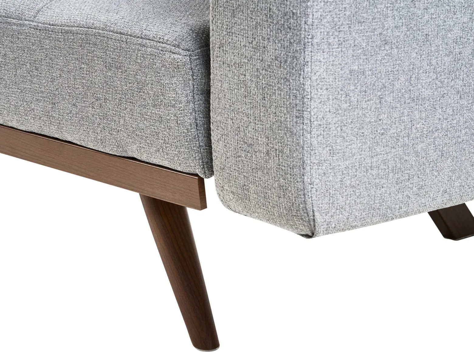 Sofa rozkładana tapicerowana szara