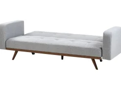Sofa rozkładana tapicerowana szara