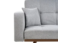Sofa rozkładana tapicerowana szara