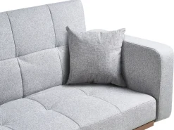 Sofa rozkładana tapicerowana szara