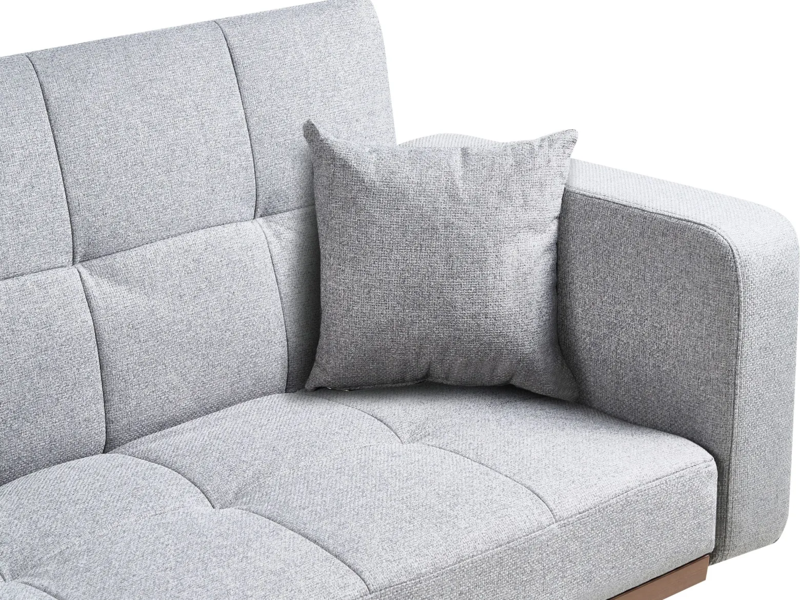 Sofa rozkładana tapicerowana szara