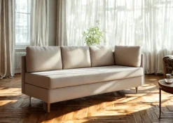 Sofa Rozkładana Trzyosobowa z Pojemnikiem PRATO Zielona z Funkcją Spania