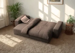 Sofa Rozkładana Trzyosobowa z Pojemnikiem PAS Zielona z Funkcją Spania