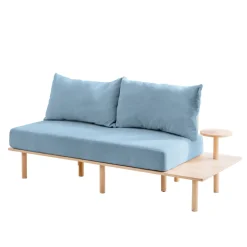 Sofa SERI 2-osobowa niebieska 180x76x75 cm HOMLA