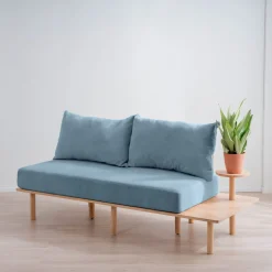 Sofa SERI 2-osobowa niebieska 180x76x75 cm HOMLA
