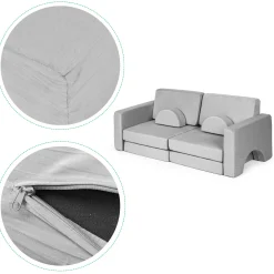 Sofa składana modułowa dla dzieci duża 2 osobowa DIY
