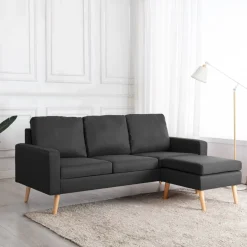 Sofa Szary Tkanina vidaXL