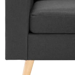 Sofa Szary Tkanina vidaXL